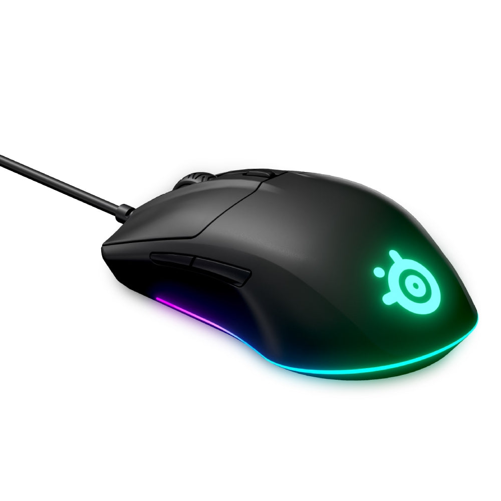 SteelSeries Rival 3 USB Optical Ergonomic Gaming Mouse- Black - فأرة SteelSeries Rival 3 USB Optical Ergonomic Gaming Mouse- Black - فأرة