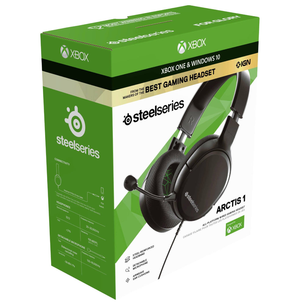 Steelseries Arctis 1 Gaming headset 3.5mm Jack Corded - Green Interior - Store 974 | ستور ٩٧٤