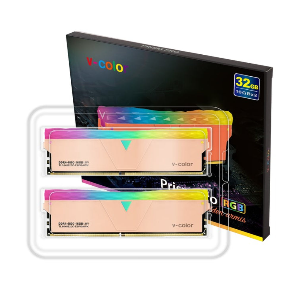 V-Color Golden Armis Prism Pro RGB 32GB(16GBx2) DDR4 4800MHz PC4-38400 1.55V - Store 974 | ستور ٩٧٤
