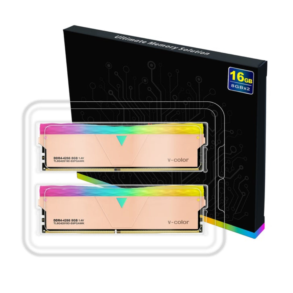 V-Color Golden Armis Prism Pro RGB 16GB(2x8GB) DDR4 4266MHz PC4-34100 1.4V - Store 974 | ستور ٩٧٤