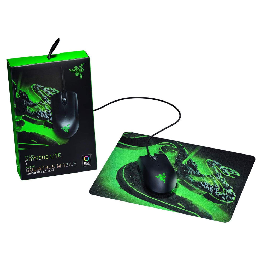 Razer Abyssus Lite & Razer Goliathus Mobile Construct Edition - Mouse and Mouse Mat Bundle - فأرة Razer Abyssus Lite & Razer Goliathus Mobile Construct Edition - Mouse and Mouse Mat Bundle - فأرة