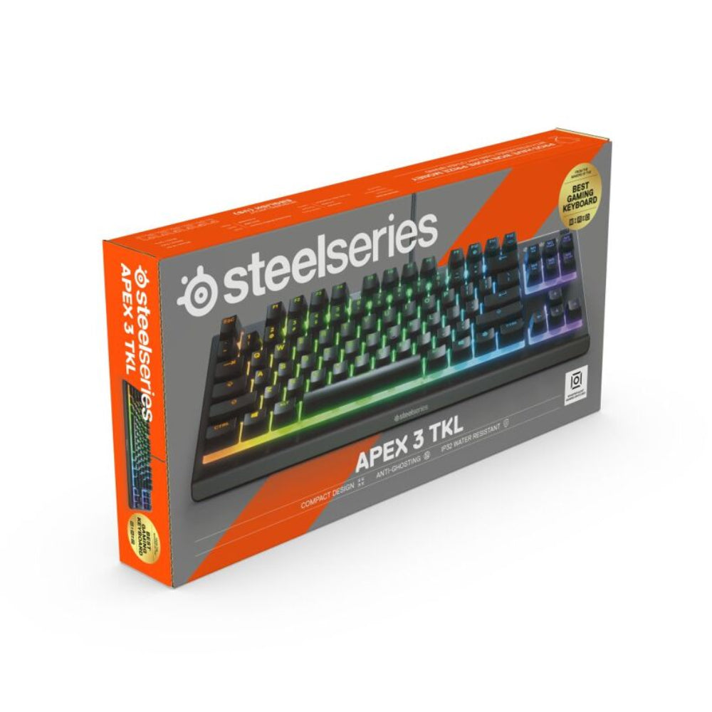 STEELSERIES APEX 3 TKL US Gaming Keyboard - Black - Loحة MaفaTiح STEELSERIES APEX 3 TKL US Gaming Keyboard - Black - Loحة MaفaTiح