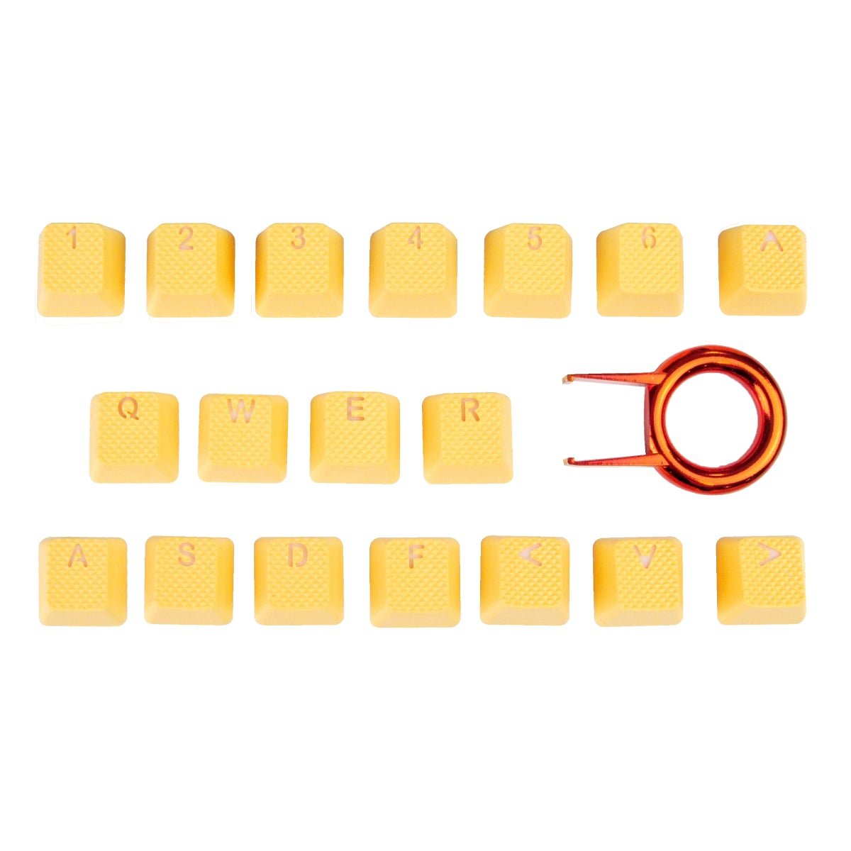 Tai-Hao 18 Key ABS Rubber Keycaps - Neon Orange - Store 974 | ستور ٩٧٤