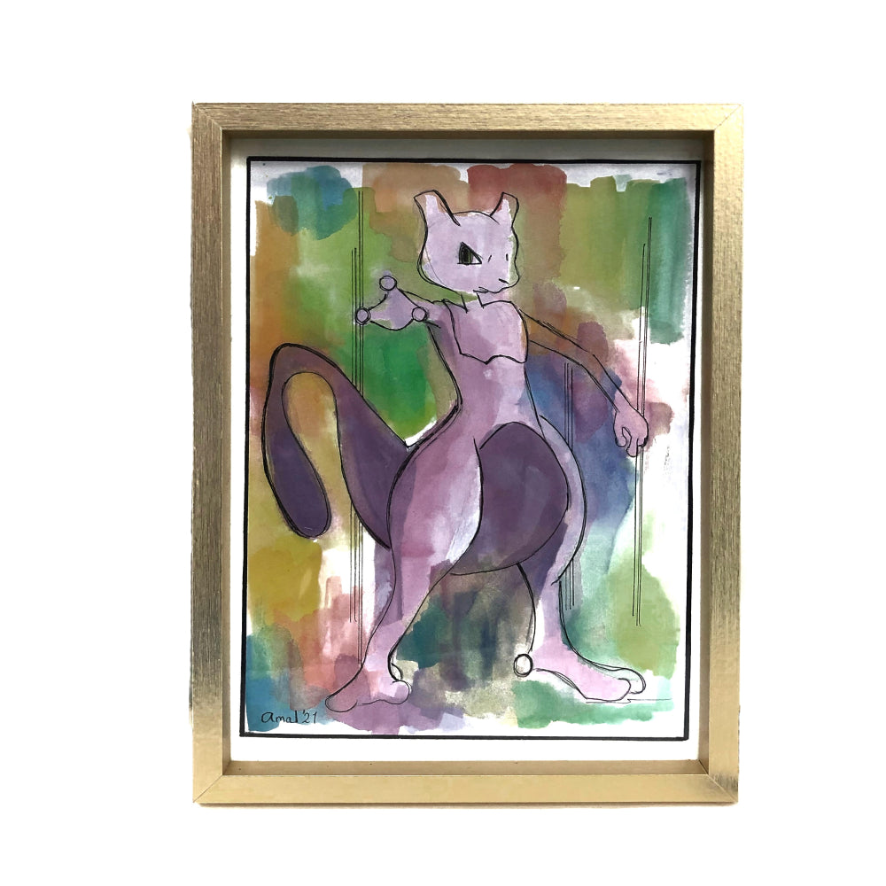 Mew Watercolor Painting - لوحة فنية Mew Watercolor Painting - لوحة فنية