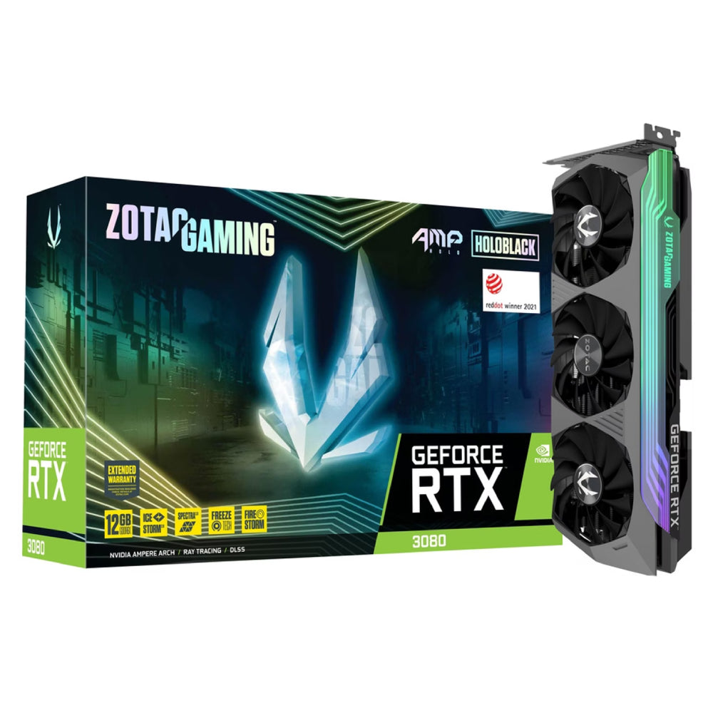 Zotac Gaming GeForce RTX 3080 AMP Holo LHR 12GB GDDR6X Graphics Card - Store 974 | ستور ٩٧٤