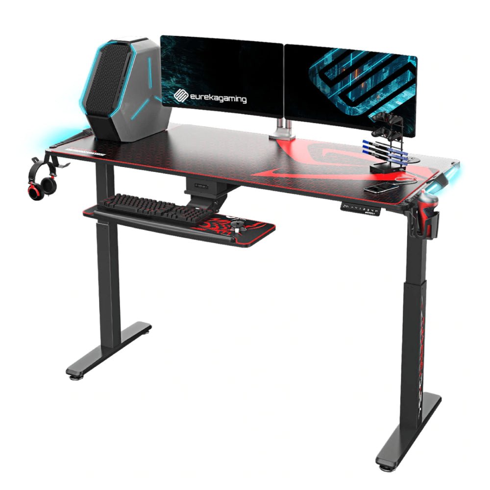 Eureka Gaming General Series EGD-S62B Standing E-sports Desk with RGB lights - Store 974 | ستور ٩٧٤