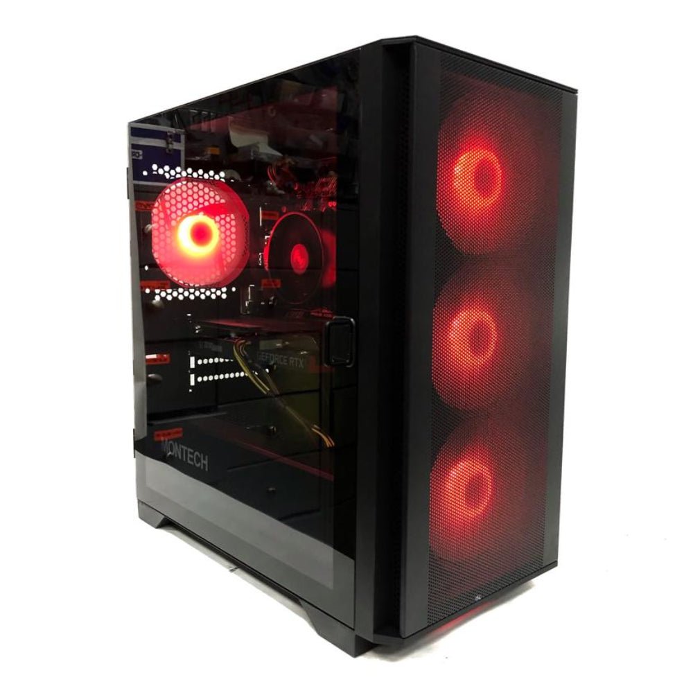 (Pre-Built ) Fortnite Gaming PC AMD Ryzen 5 5600G w/ Asus Prime A520M-K & Montech Air 100 Black - Store 974 | ستور ٩٧٤