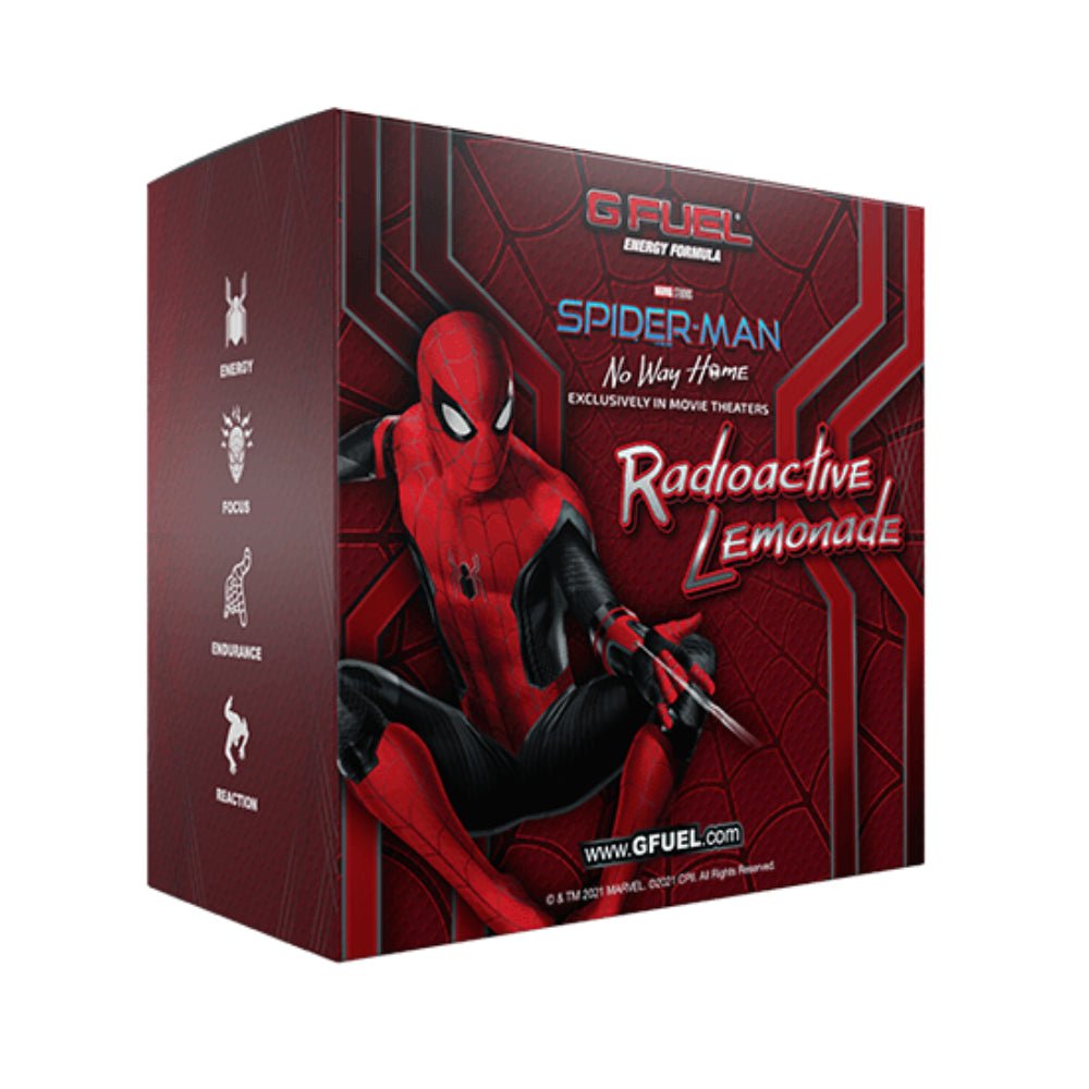 GFuel Spider-Man No Way Home Red & Black Collectors Box - Radioactive Lemonade - Store 974 | ستور ٩٧٤