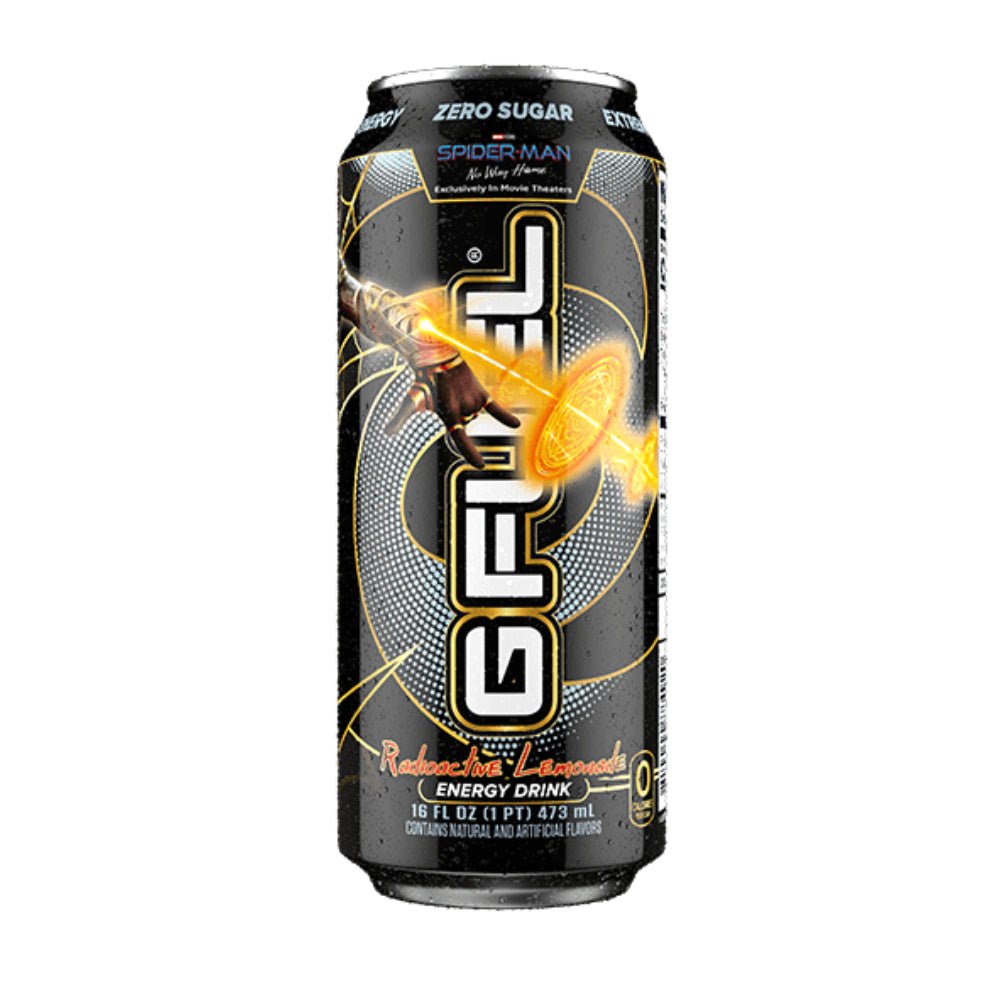 GFuel Energy Drink - Spider-Man Black & Gold - Radioactive Lemonade 16 fl oz - Store 974 | ستور ٩٧٤