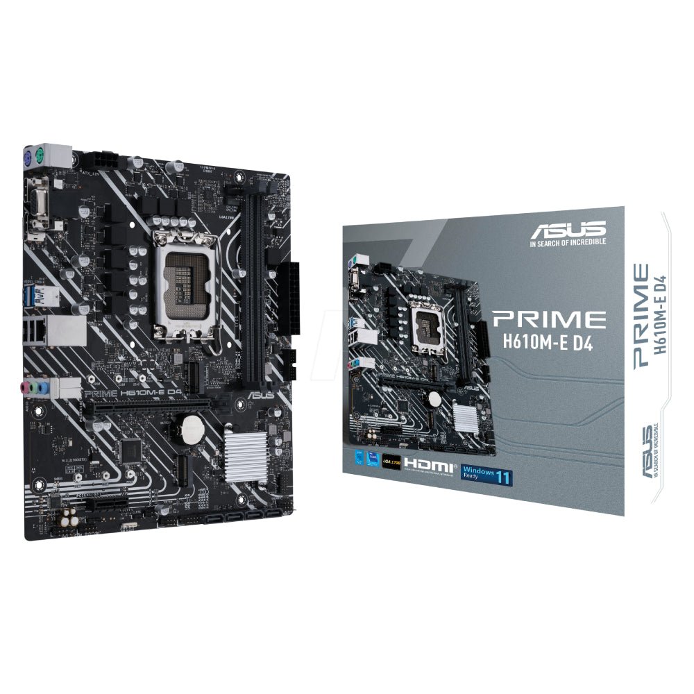 ASUS PRIME H610M-E D4 Micro ATX Intel H610 Motherboard - Store 974 | ستور ٩٧٤