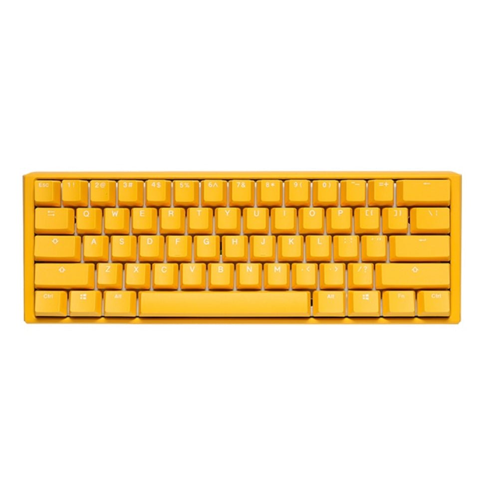 Ducky One 3 Yellow Series 61 Keys Mini Wired Mechanical Gaming Keyboard - Clear Switch - Store 974 | ستور ٩٧٤