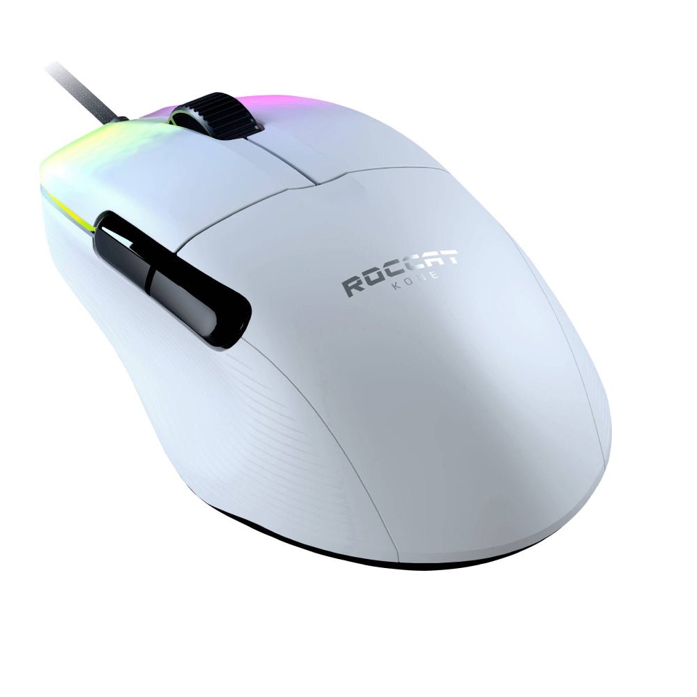 Roccat Kone Pro Lightweight Optical Ergonomic RGB Gaming Mouse - White - Store 974 | ستور ٩٧٤