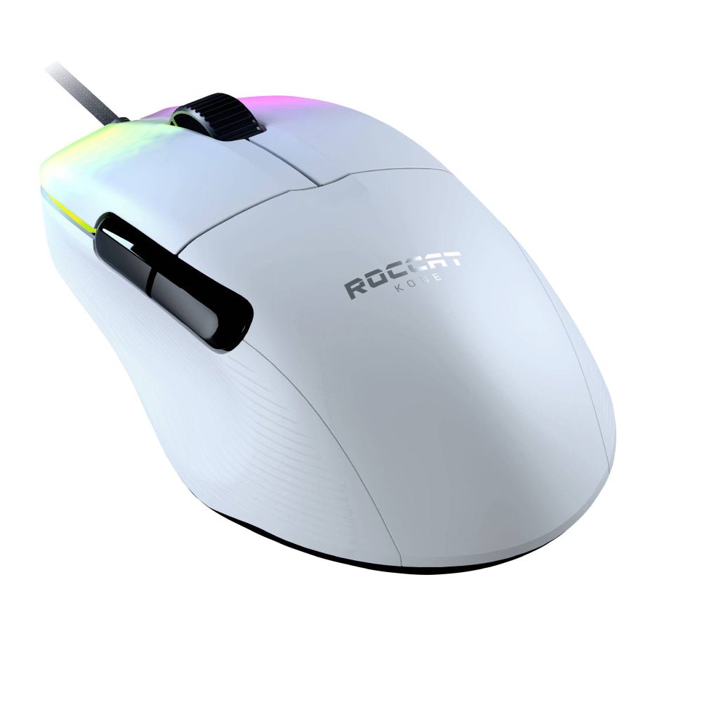 ROCCAT KONE PRO خفيفة الوزن مريحة RGB MOUSE - أبيض - أبيض - فأRة ROCCAT KONE PRO خفيفة الوزن مريحة RGB MOUSE - أبيض - أبيض - فأRة
