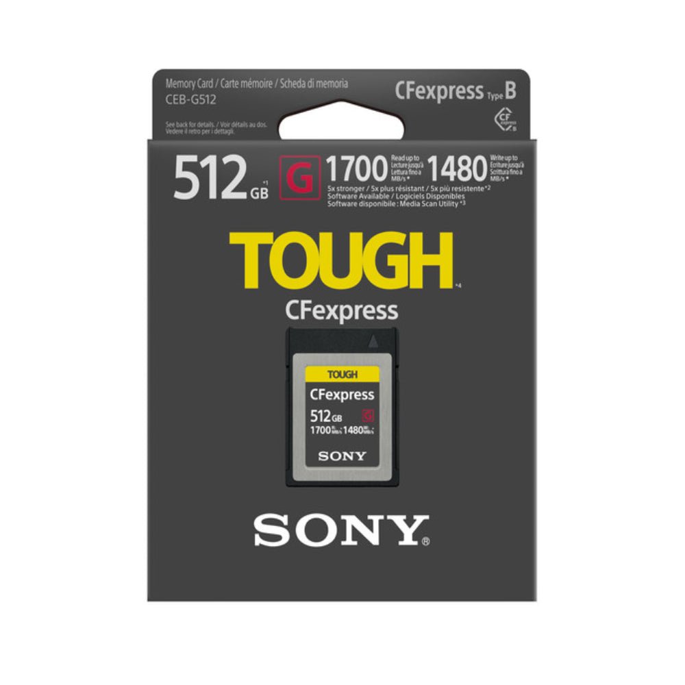 Sony 512GB CFexpress Type B TOUGH Memory Card - Store 974 | ستور ٩٧٤