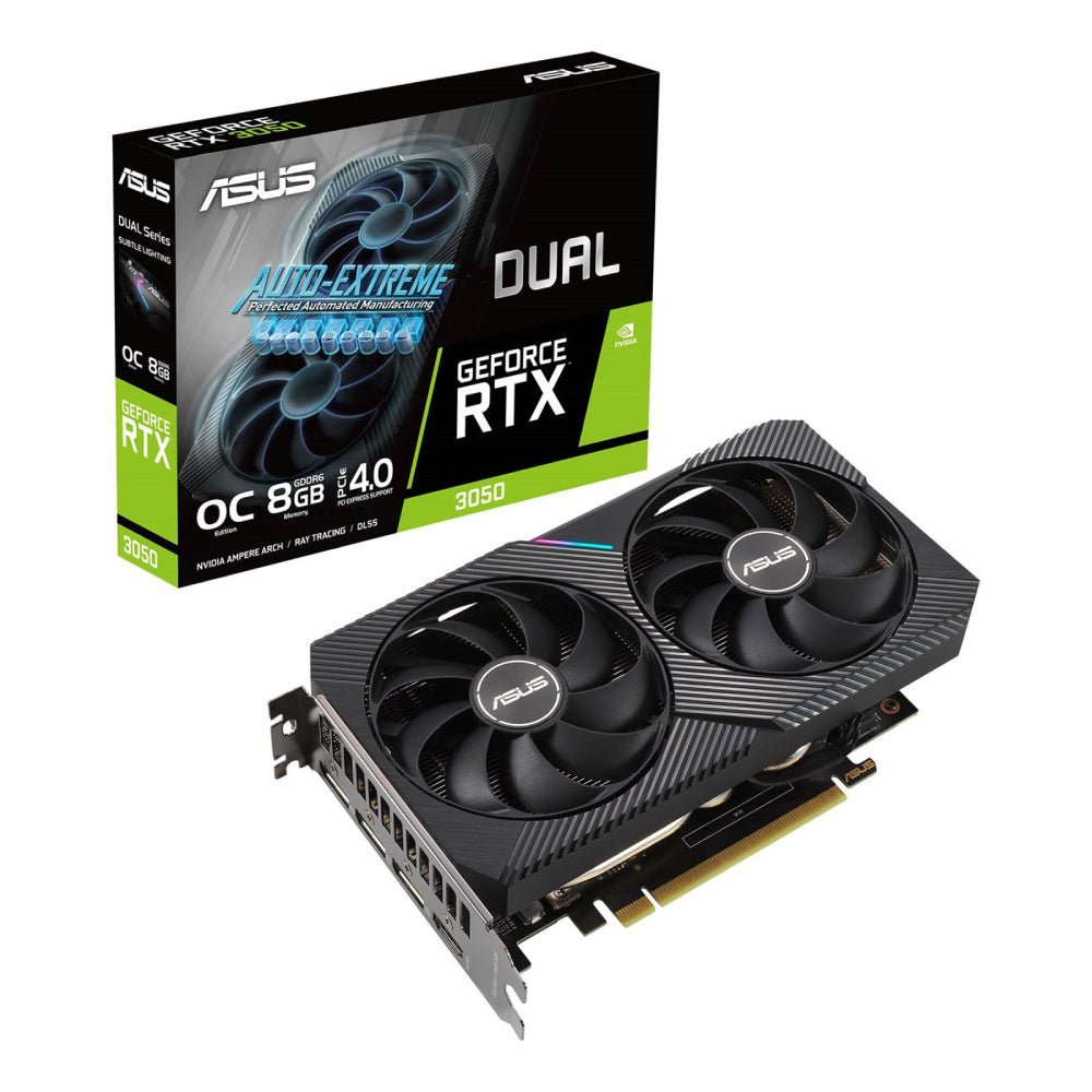 Asus GeForce RTX 3050 Dual Auto Extreme 8GB OC Edition GDDR6 Graphics Card - Store 974 | ستور ٩٧٤