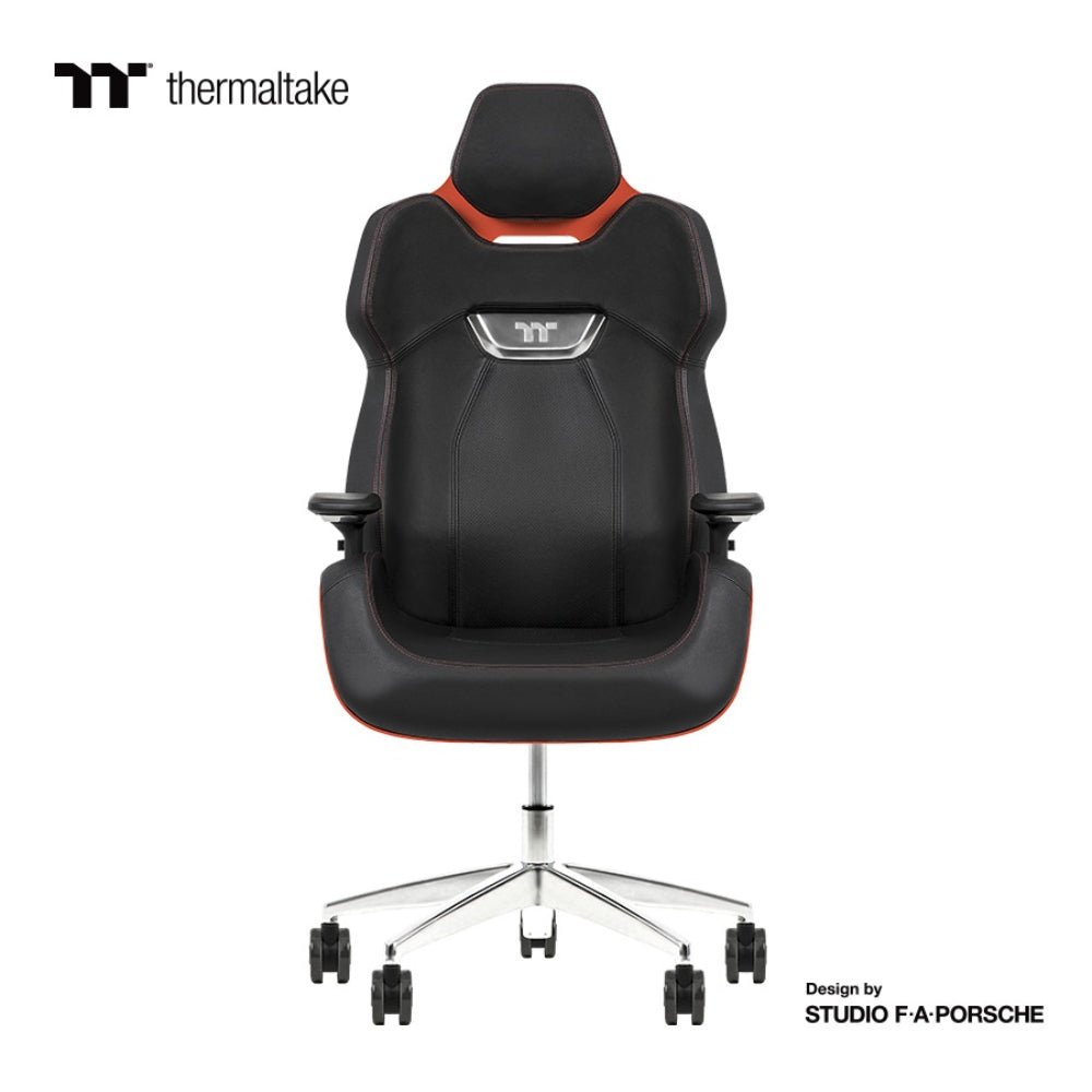 Thermaltake Argent E700 Real Leather Gaming Chair Design by Studio F. A. Porsche - Flaming Orange - Store 974 | ستور ٩٧٤