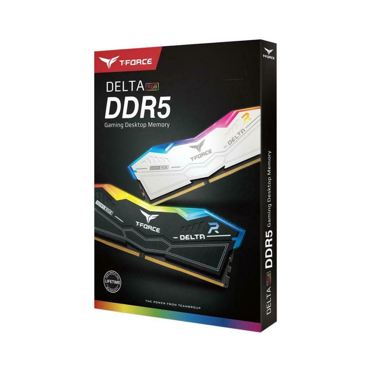 Team Group T-Force Delta RGB 32GB (2x16GB) DDR5 6200Mhz Ram - White - Store 974 | ستور ٩٧٤
