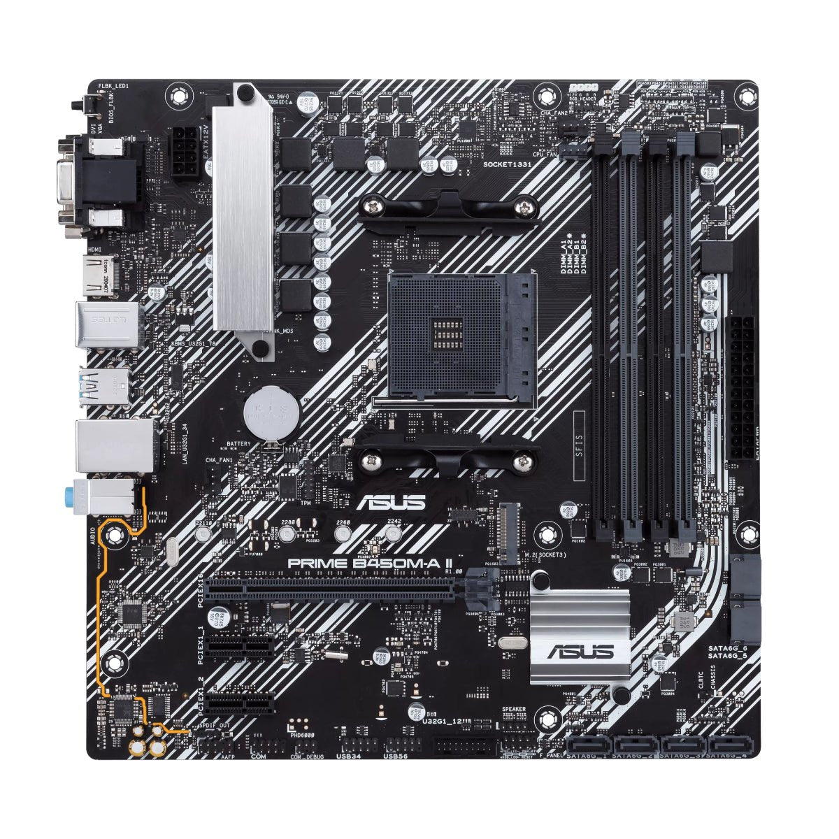 Asus Prime B450M-A II AMD Micro ATX Motherboard - Store 974 | ستور ٩٧٤