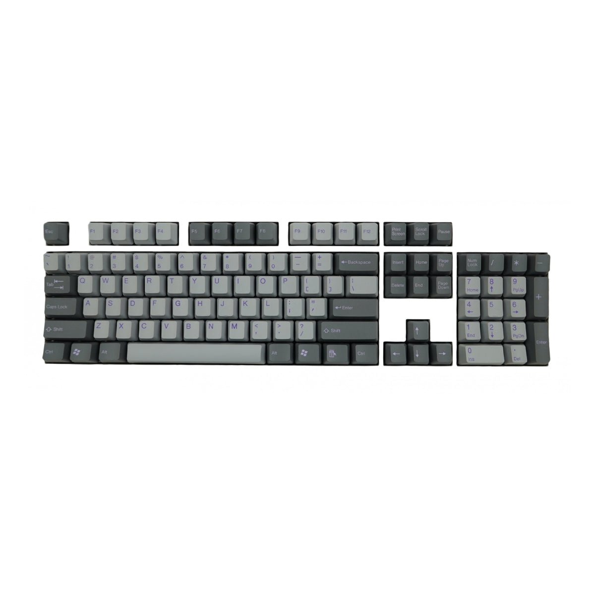 Tai-Hao 104 Key PBT Keycaps - Dark Grey/Light Grey - Store 974 | ستور ٩٧٤