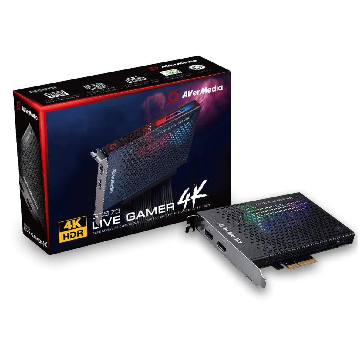 AVerMedia GC573 Live Gamer 4K PCIe Gen2x4 - بطاقة إلتقاط AVerMedia GC573 Live Gamer 4K PCIe Gen2x4 - بطاقة إلتقاط