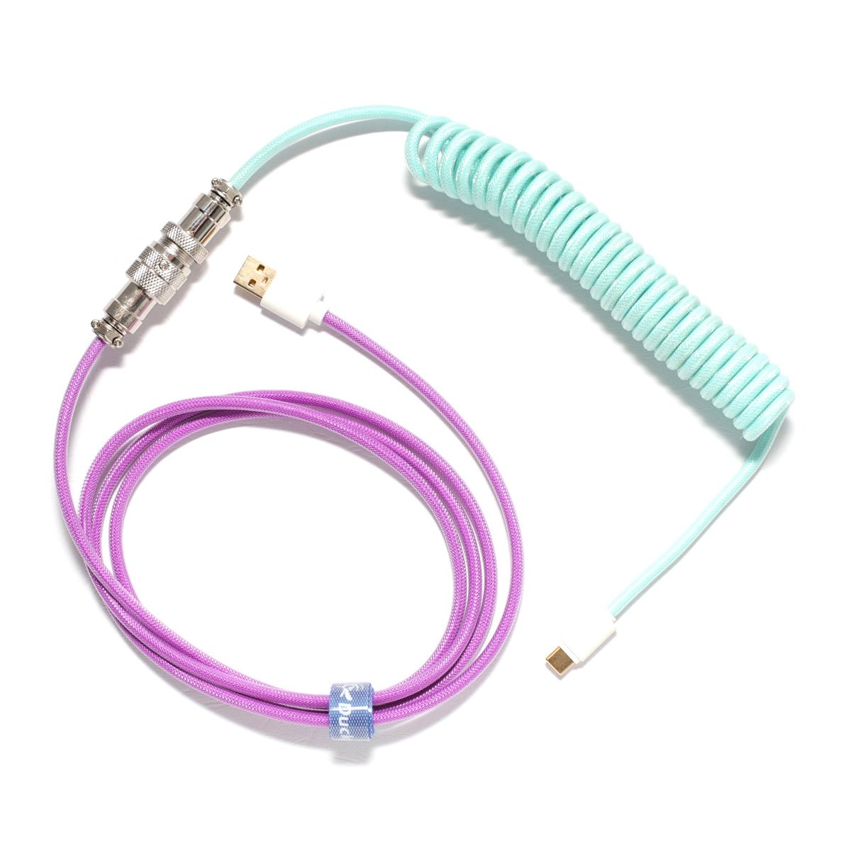Ducky Premicord Custom Coiled USB to USB-C Cable - Frozen Llama - كابل - Store 974 | ستور ٩٧٤