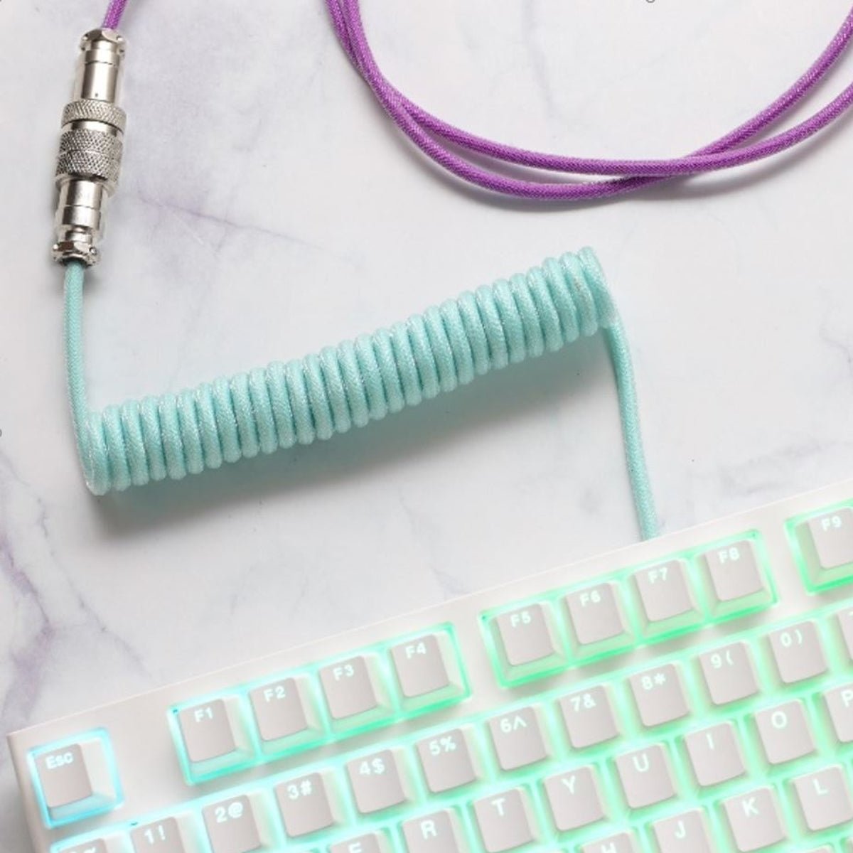 Ducky Premicord Custom Coiled USB to USB-C Cable - Frozen Llama - كابل - Store 974 | ستور ٩٧٤