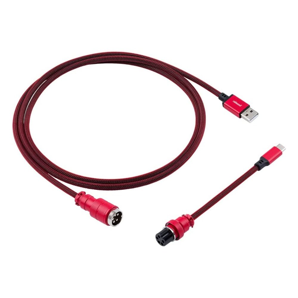 CableMod Pro Straight USB A to USB Type C 150cm Keyboard Cable - Republic Red - كابل CableMod Pro Straight USB A to USB Type C 150cm Keyboard Cable - Republic Red - كابل