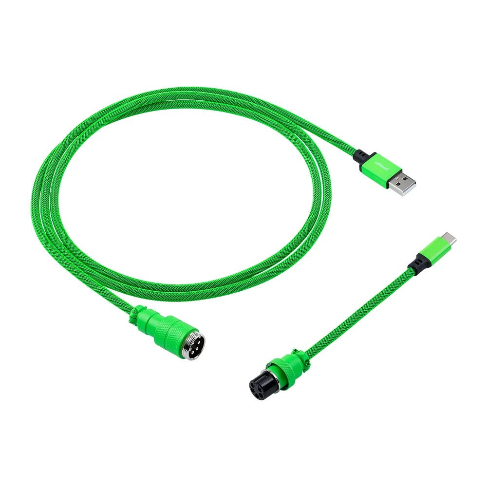 CableMod Pro Straight USB A to USB Type C 150cm Keyboard Cable - Viper Green - كابل CableMod Pro Straight USB A to USB Type C 150cm Keyboard Cable - Viper Green - كابل