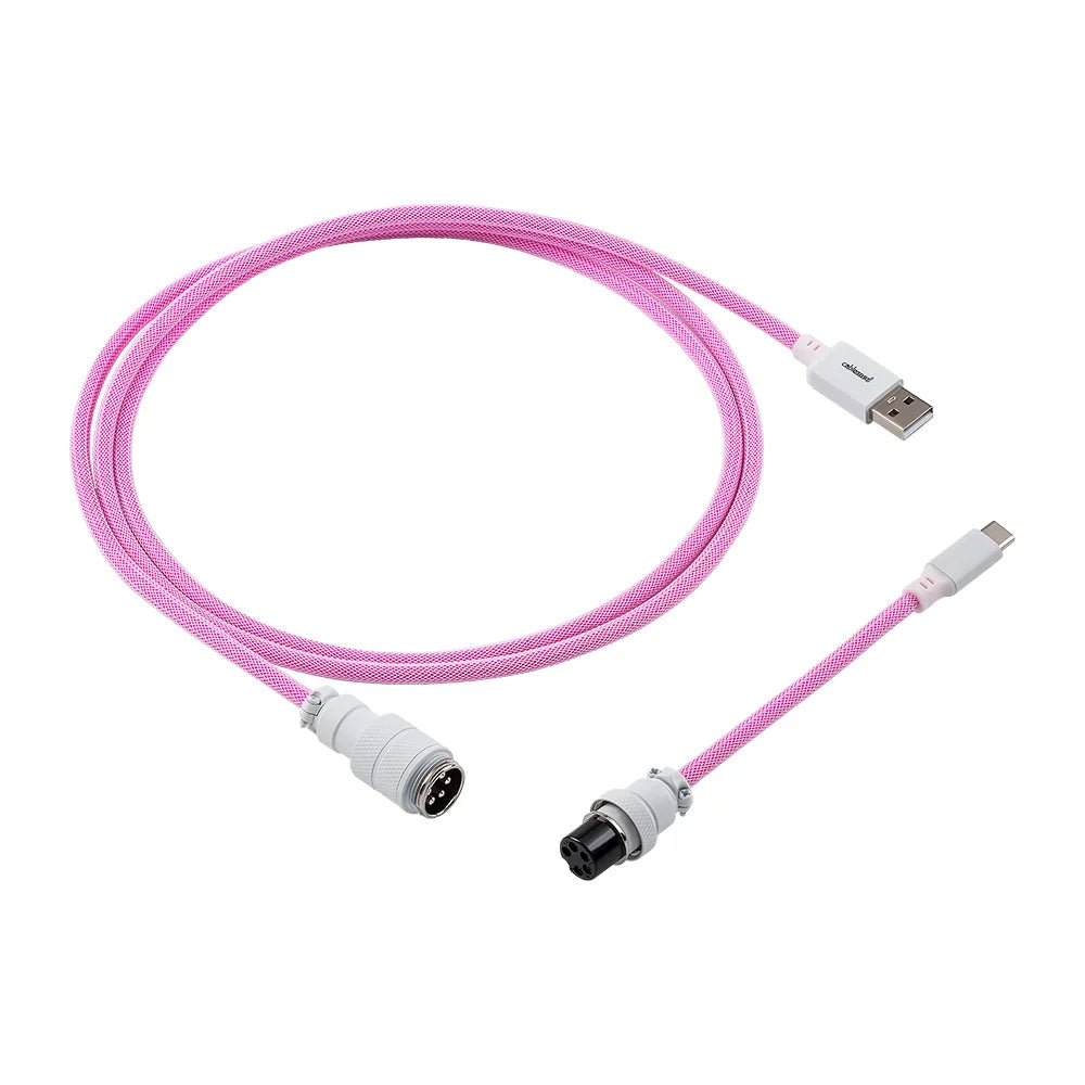 CableMod Pro Straight USB A to USB Type C 150cm Keyboard Cable - Strawberry Cream - كابل CableMod Pro Straight USB A to USB Type C 150cm Keyboard Cable - Strawberry Cream - كابل