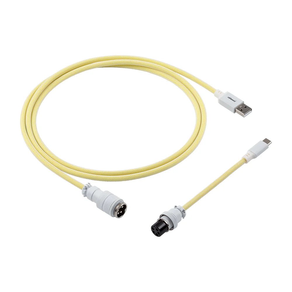 CableMod Pro Straight USB A to USB Type C 150cm Keyboard Cable - Lemon Ice - كابل CableMod Pro Straight USB A to USB Type C 150cm Keyboard Cable - Lemon Ice - كابل