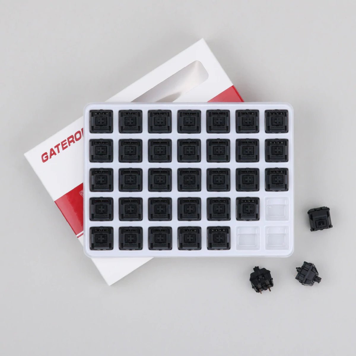 Gateron Oil King Linear Switches - Black - 10 Pieces - مكبس لوحة مفاتيح Gateron Oil King Linear Switches - Black - 10 Pieces - مكبس لوحة مفاتيح