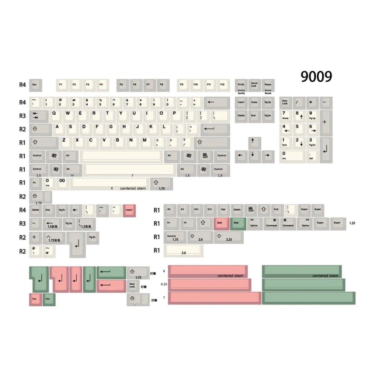 KBD Fans EnjoyPBT 9009 Keyboard Keycaps Set (178 keys) - Base Kit - Store 974 | ستور ٩٧٤