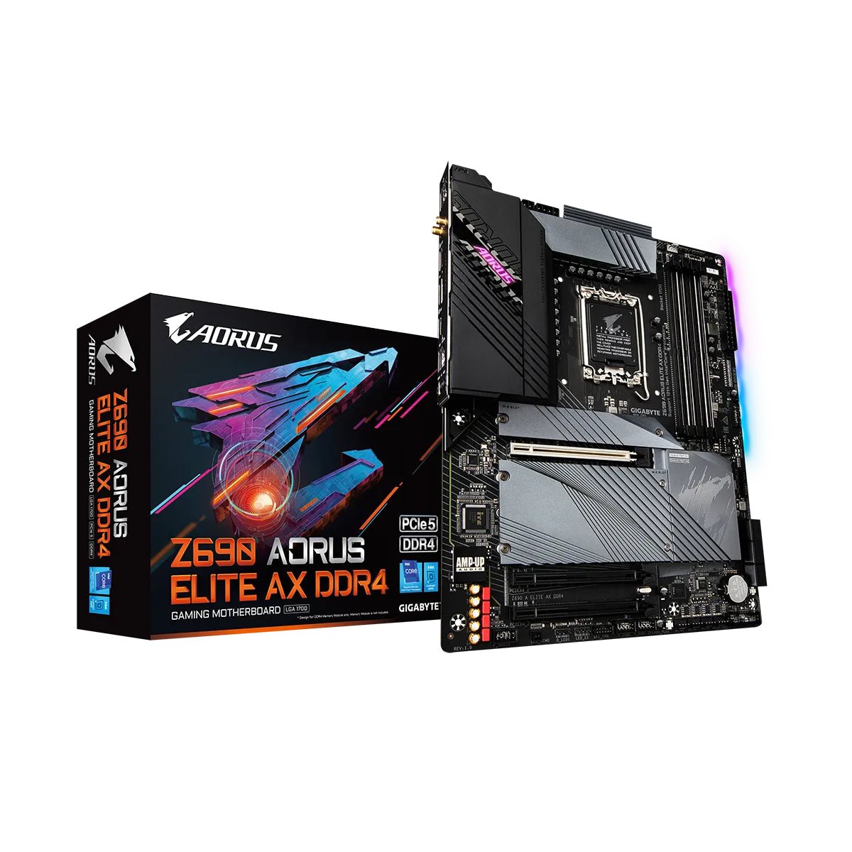 Gigabyte Z690 Aorus Elite AX Wifi - DDR4 LGA 1700 Intel Motherboard - Store 974 | ستور ٩٧٤