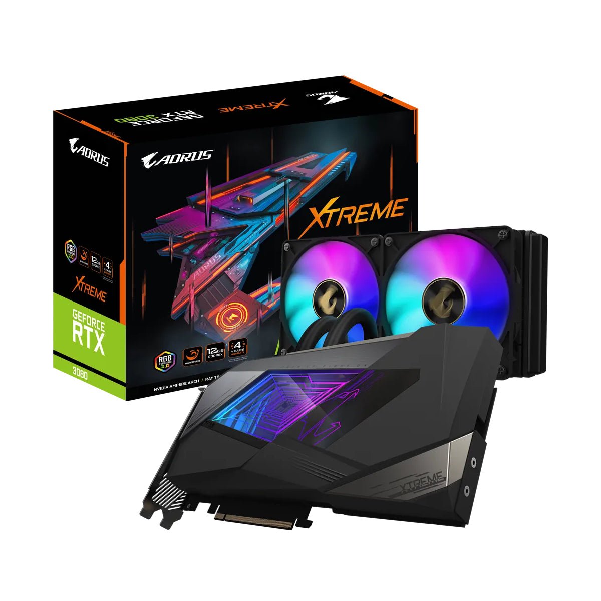 Gigabyte AORUS GeForce RTX 3080 XTREME WATERFORCE 12G Graphics Card - Store 974 | ستور ٩٧٤