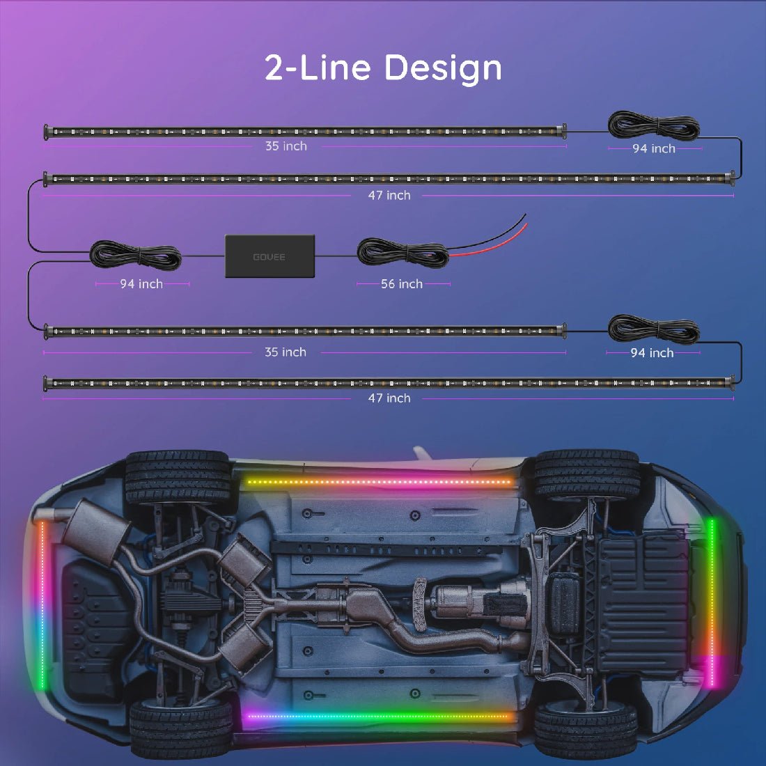 Govee RGBIC Underglow Car Lights - إضaءة Govee RGBIC Underglow Car Lights - إضaءة