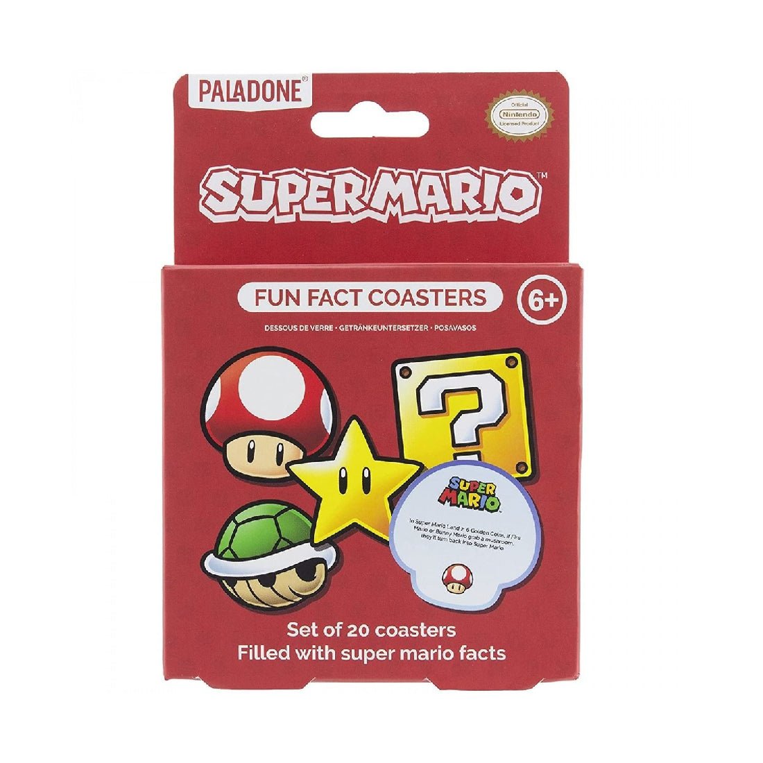 Paladone Super Mario Fun Fact Coasters - أكسسوارات Paladone Super Mario Fun Fact Coasters - أكسسوارات