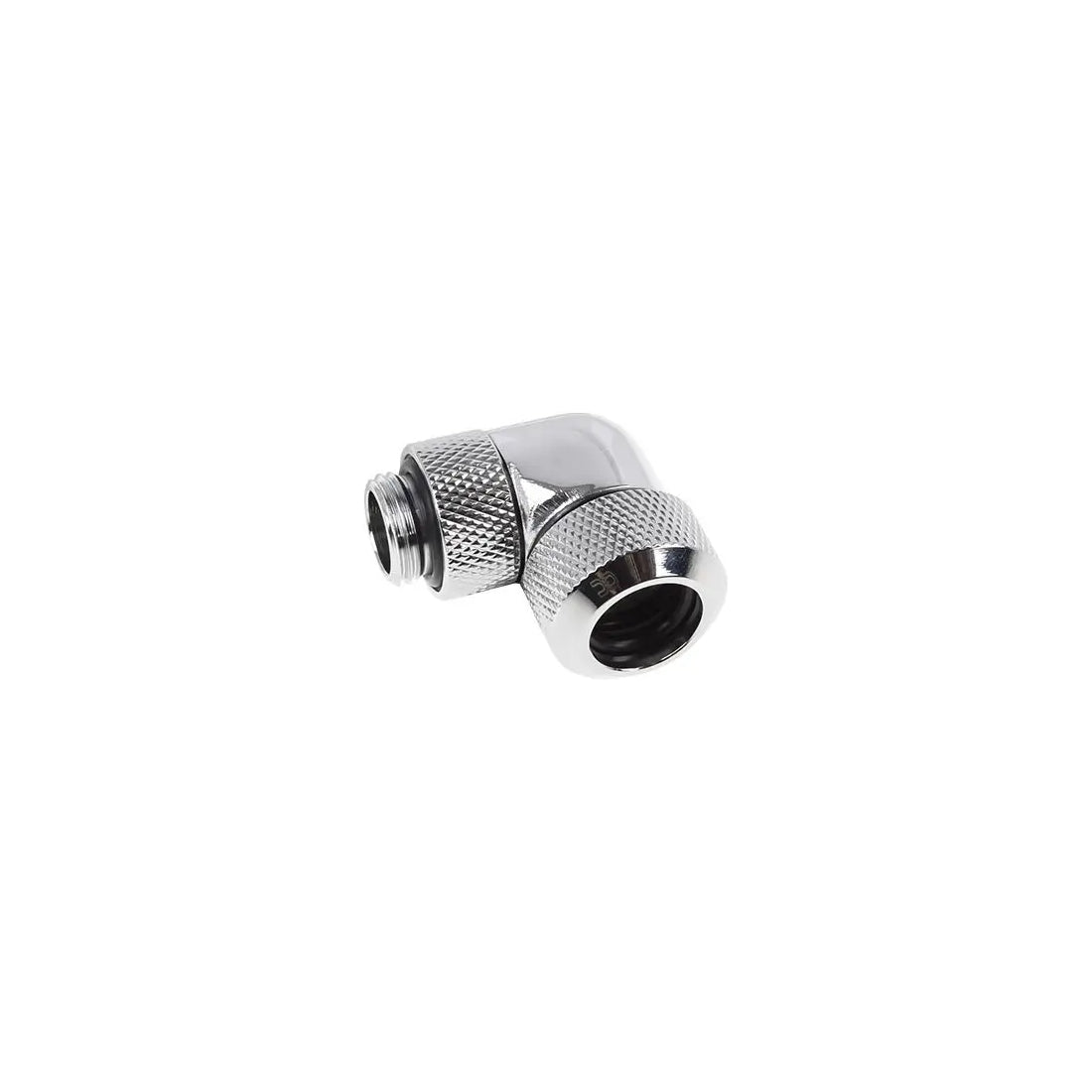 Alphacool eiszapfen 13mm hardtube procession 90 ° Rotatable G1/4 - knurled - chrome -