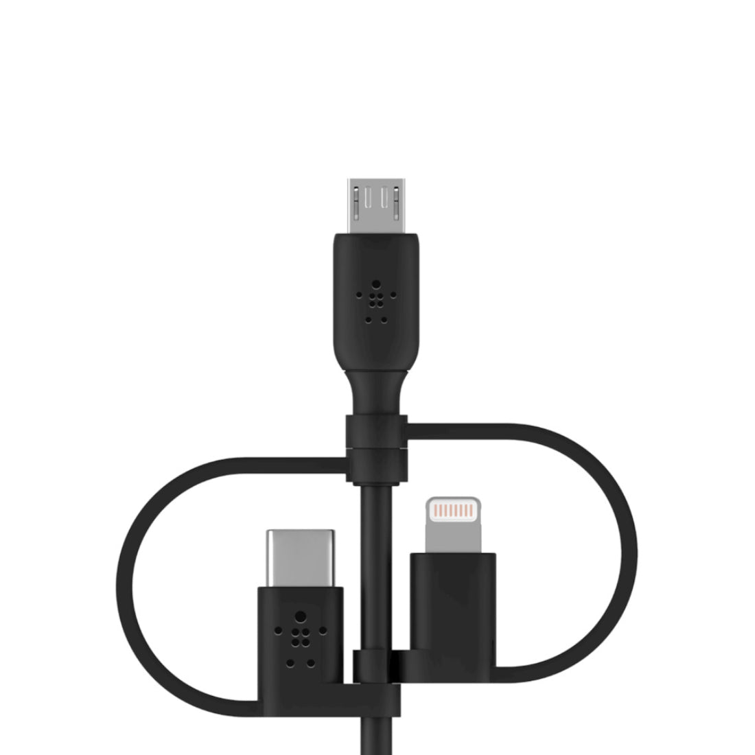 Belkin USB -A Universal 3 in 1 Cable - Black - كabl Belkin USB -A Universal 3 in 1 Cable - Black - كabl