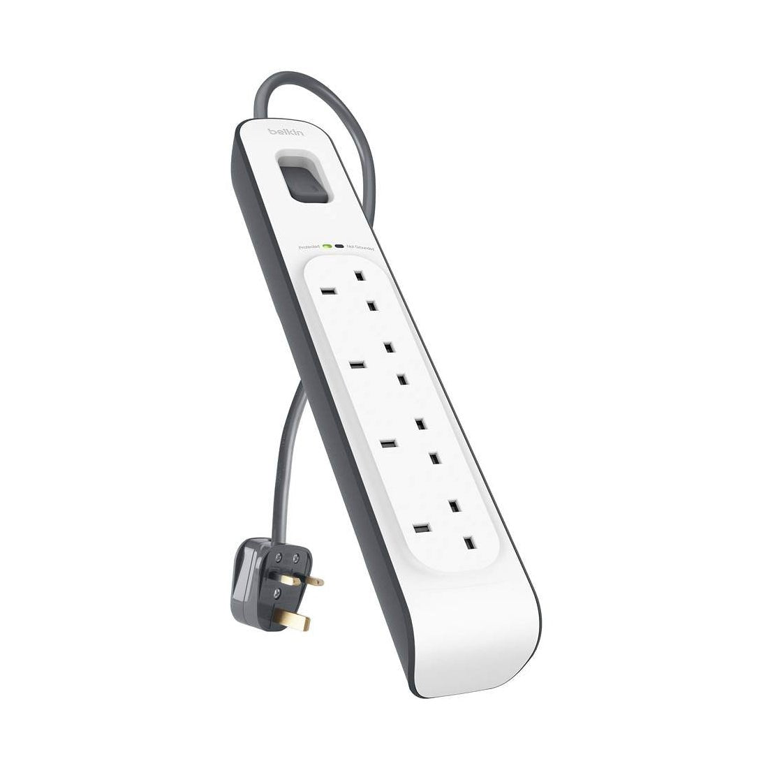 Belkin 4-outlet Surge Protection Strip with 2M Power Cord - Store 974 | ستور ٩٧٤