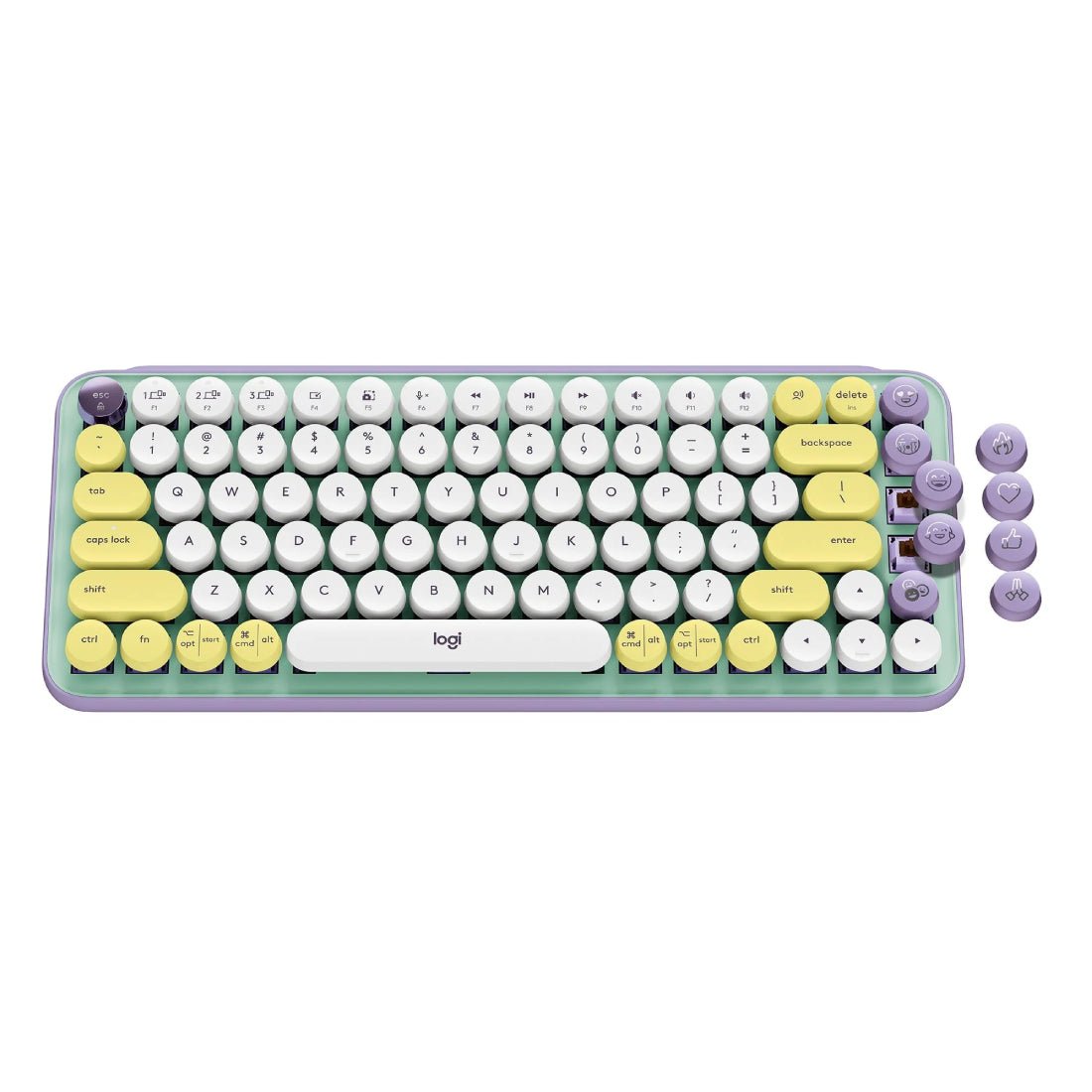 Logitech POP Keys Wireless Mechanical Keyboard - Daydream Mint - Store 974 | ستور ٩٧٤