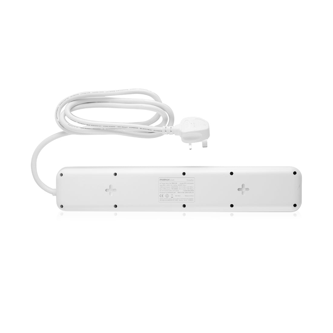 Momax chargehub IOT Power Strip - White - كabl Momax chargehub IOT Power Strip - White - كabl
