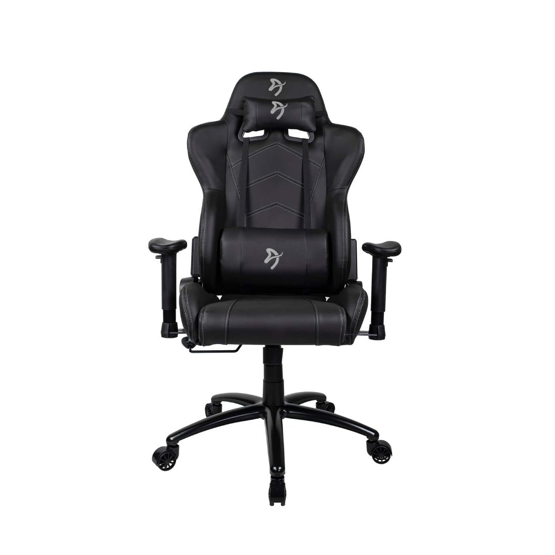Arozzi Inizio PU Leather Gray Logo Gaming Chair - Black - Store 974 | ستور ٩٧٤