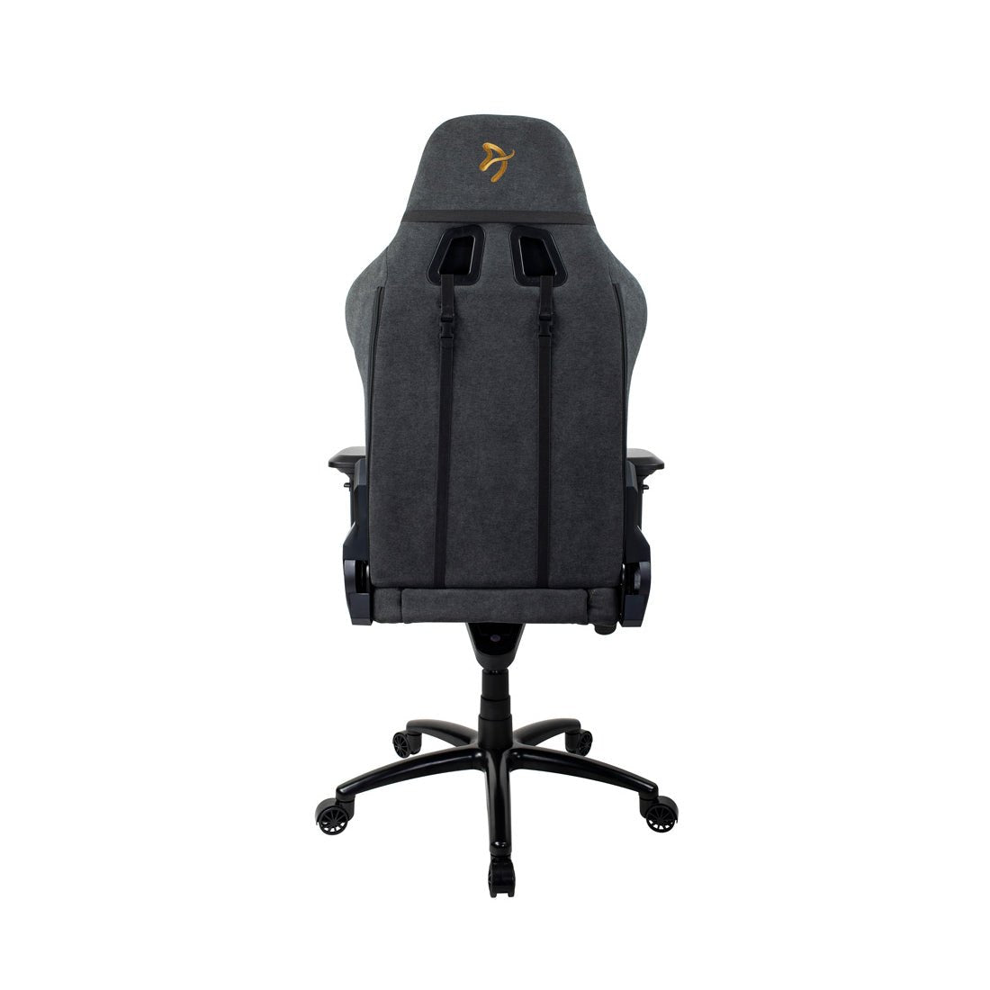 Arozzi Verona Signature Premium Soft Fabric Ergonomic Gaming Chair - Dark Grey - Gold Accents - Store 974 | ستور ٩٧٤