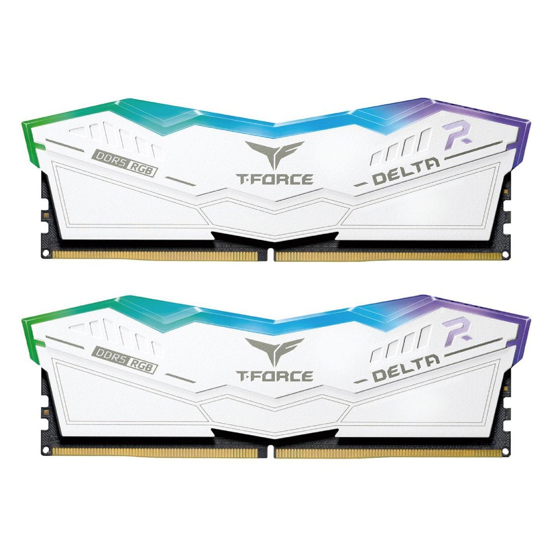 Team Group T-Force Delta RGB 32GB (2 x 16GB) DDR5 5200MHz - White - Store 974 | ستور ٩٧٤