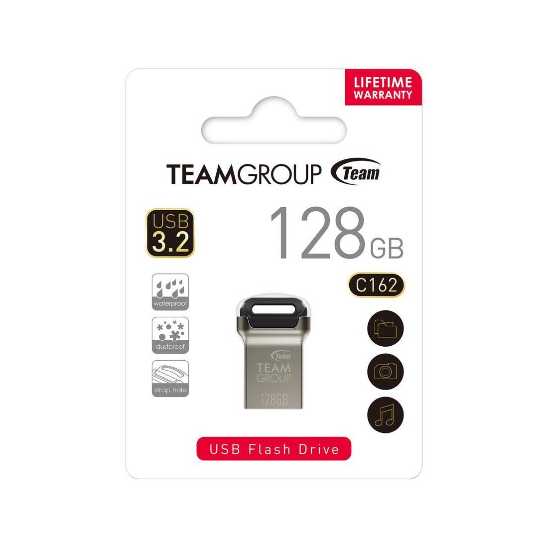 Team Group C162 128GB USB Flash Drive - مساحة تخزين Team Group C162 128GB USB Flash Drive - مساحة تخزين