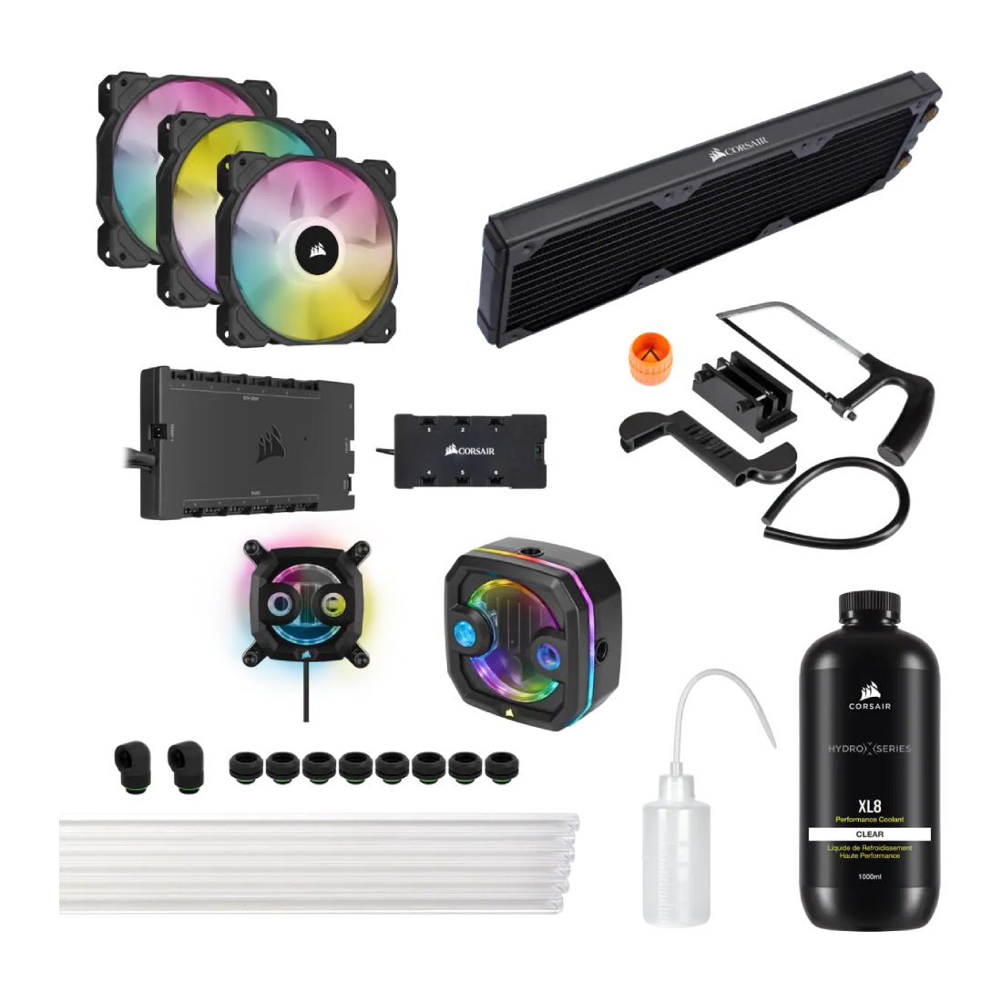 Corsair Hydro X Series ICUE XH303I RGB Pro Custom Water Boading Kit - Black - Mamberd Corsair Hydro X Series ICUE XH303I RGB Pro Custom Water Boading Kit - Black - Mamberd