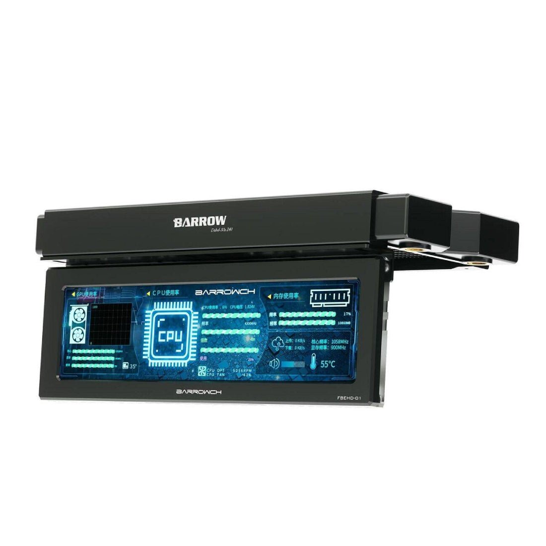 Barrowch 250mm IPS High Definition System Monitoring LCD Display - Black - Store 974 | ستور ٩٧٤