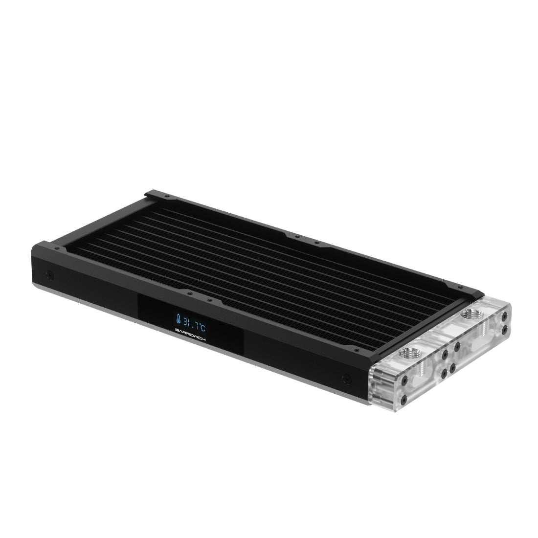 Barrowch Chameleon Fish Series Removable 240mm Radiator with Display Screen PMMA Edition - Black - مبرد Barrowch Chameleon Fish Series Removable 240mm Radiator with Display Screen PMMA Edition - Black - مبرد