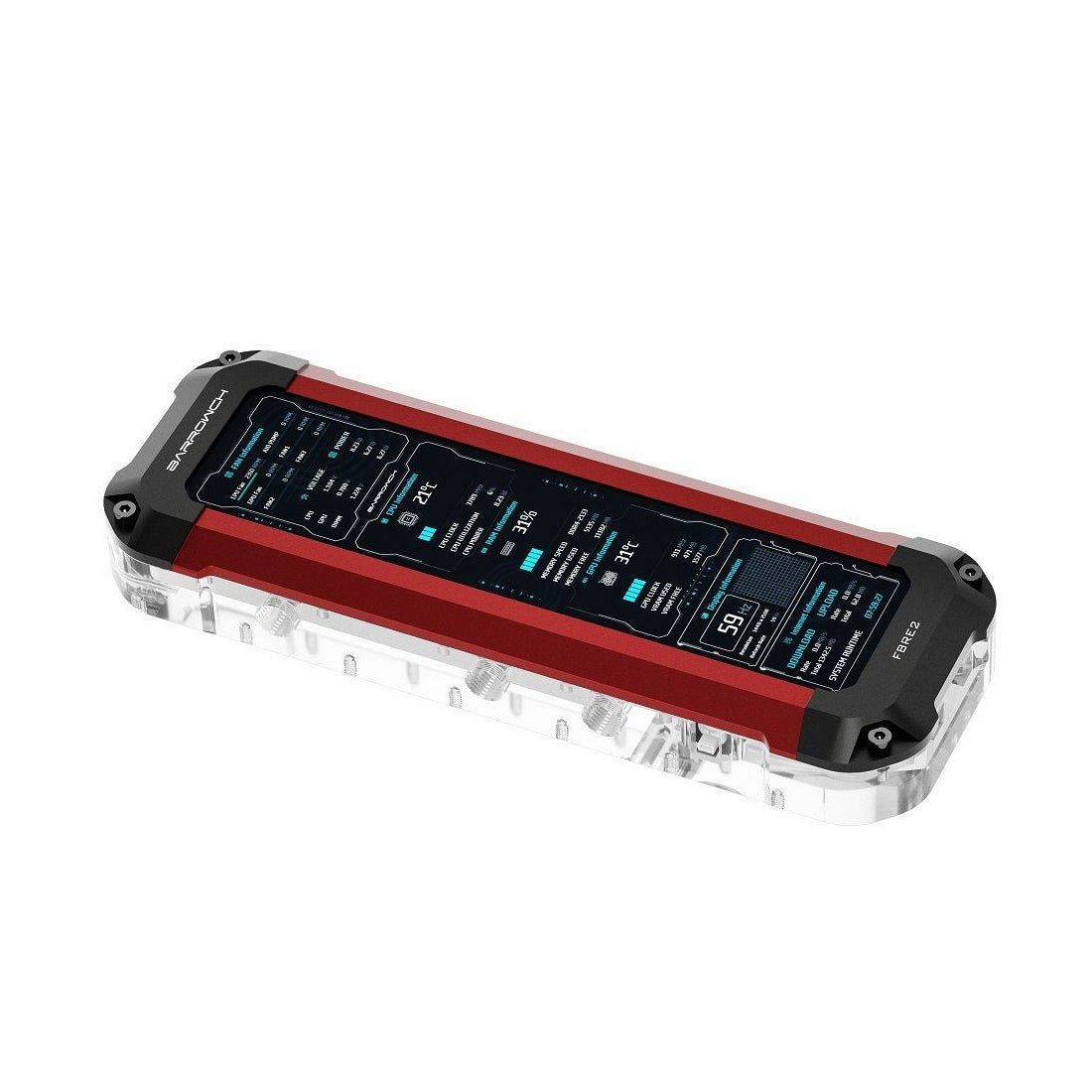 Barrowch HDMI Reservoir مع شاشة LCD و LRC 2.0 RGB Lighting - Red - Barrowch HDMI Reservoir مع شاشة LCD و LRC 2.0 RGB Lighting - Red -