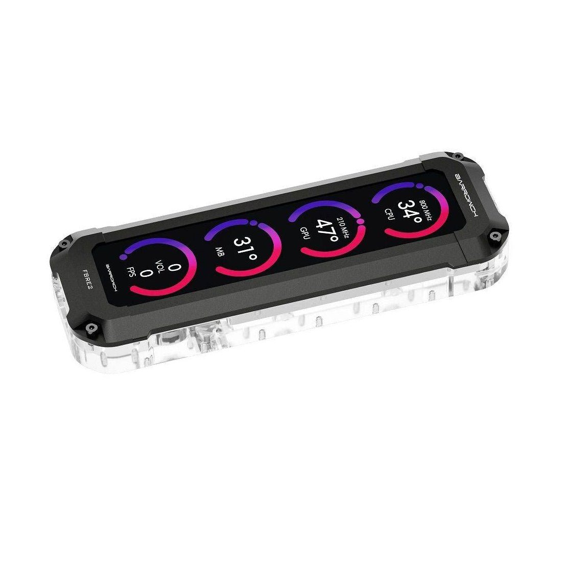 Barrowch HDMI Reservoir مع شاشة LCD وإضاءة LRC 2.0 RGB - أسود - Barrowch HDMI Reservoir مع شاشة LCD وإضاءة LRC 2.0 RGB - أسود -